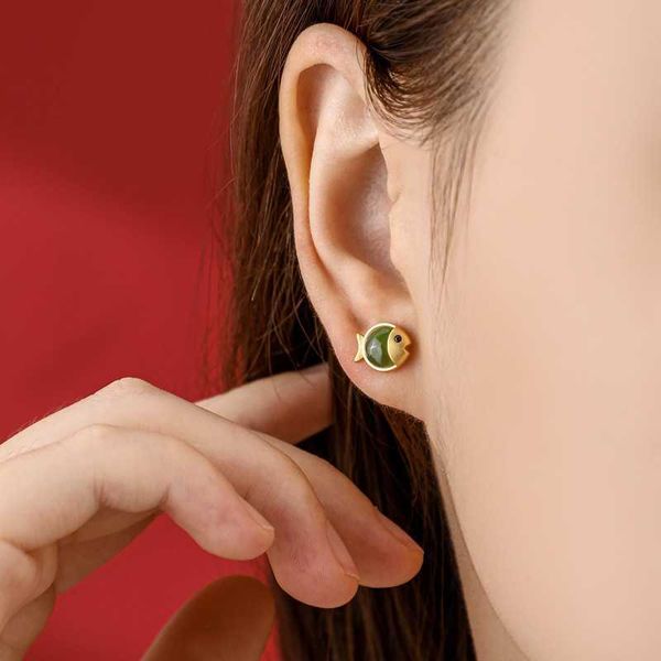 eearings yuexin s925 sterling silver n jade gold-plated personality cute little fish lady temperament small earrings linka, Golden
eearings yuexin s925 sterling silver n jade gold-plated personality cute little fish lady temperament small earrings linka, Golden