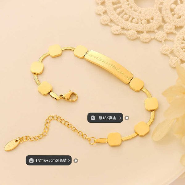 bracelets markains style jewelry niche design sense english lettering bracelet new titanium steel plated 18k gold, Black
bracelets markains style jewelry niche design sense english lettering bracelet new titanium steel plated 18k gold, Black