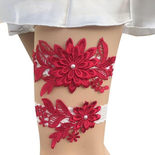 bridal garters embroidery flower for women/female/bride thigh ring bridal leg garter wedding garters belt garter set, White
bridal garters embroidery flower for women/female/bride thigh ring bridal leg garter wedding garters belt garter set, White