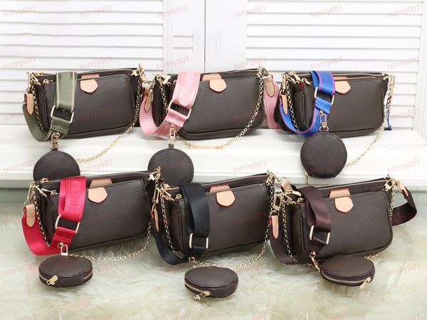 quality women favorite 3 pcs cross body bag designer bags fashion chain handbag wallet multicolored straps luxury mini round accessories
quality women favorite 3 pcs cross body bag designer bags fashion chain handbag wallet multicolored straps luxury mini round accessories