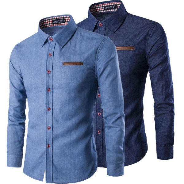 men's classic regular fit denim shirt contrast color button down work shirt, White;black
men's classic regular fit denim shirt contrast color button down work shirt, White;black