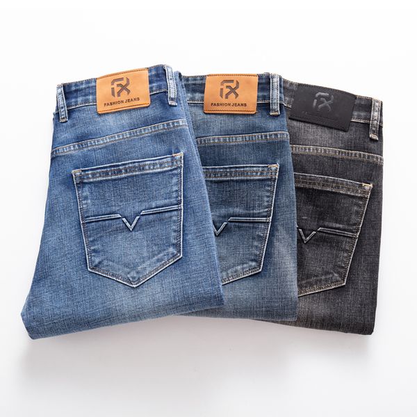 mens jeans autumn men regular fit stretch classic style smoky gray fashion casual denim pants male brand trousers blue 230310
mens jeans autumn men regular fit stretch classic style smoky gray fashion casual denim pants male brand trousers blue 230310