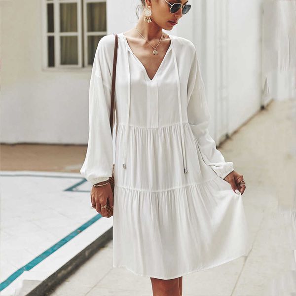 casual dresses casual loose dress for woman autumn long sleeve fashion party lace up v-neck vintage women clothes robe femme 2021 green g230, Black;gray
casual dresses casual loose dress for woman autumn long sleeve fashion party lace up v-neck vintage women clothes robe femme 2021 green g230, Black;gray