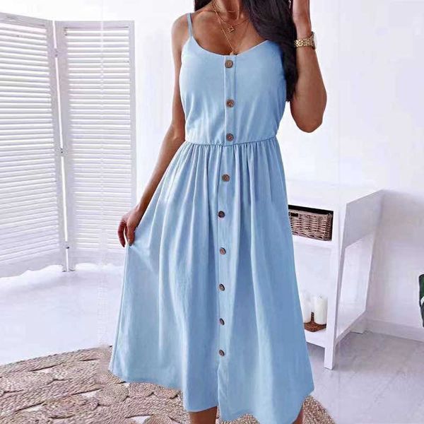 casual dresses elegant ladies summer long dress fashion single-breasted casual party midi dresses for woman spaghetti sundress robe femme g2, Black;gray
casual dresses elegant ladies summer long dress fashion single-breasted casual party midi dresses for woman spaghetti sundress robe femme g2, Black;gray