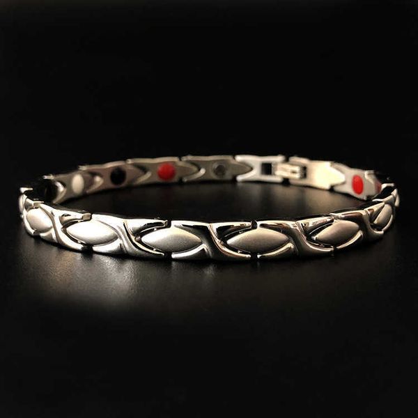 bracelets titanium steel fish-shaped sandblasted and plated multicolored magnet women's pattern bracelet link a, Black
bracelets titanium steel fish-shaped sandblasted and plated multicolored magnet women's pattern bracelet link a, Black