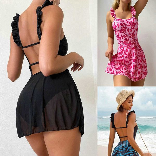 women's swimwear new swimsuit women 2023 bikini suit bathing suit women's triangle one-piece solid color skirt open-back swimsuit, White;black
women's swimwear new swimsuit women 2023 bikini suit bathing suit women's triangle one-piece solid color skirt open-back swimsuit, White;black