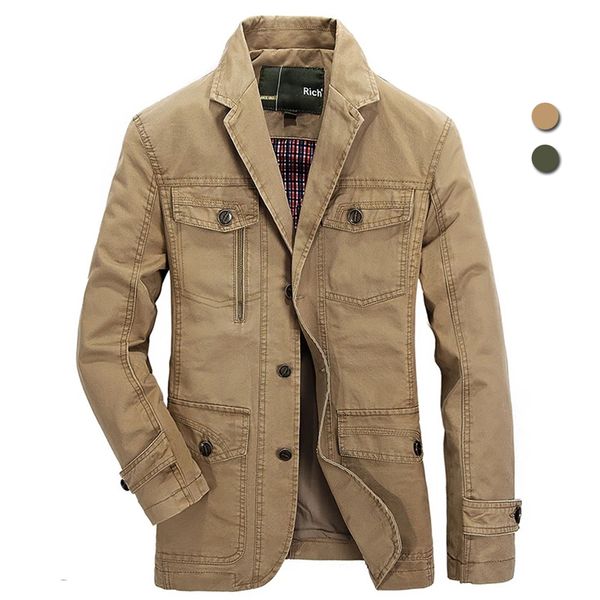 men's jackets spring autumn casual military blazer jackets men cotton army suit jacket slim fit business coat hunting cargo plus size 5, Black;brown
men's jackets spring autumn casual military blazer jackets men cotton army suit jacket slim fit business coat hunting cargo plus size 5, Black;brown