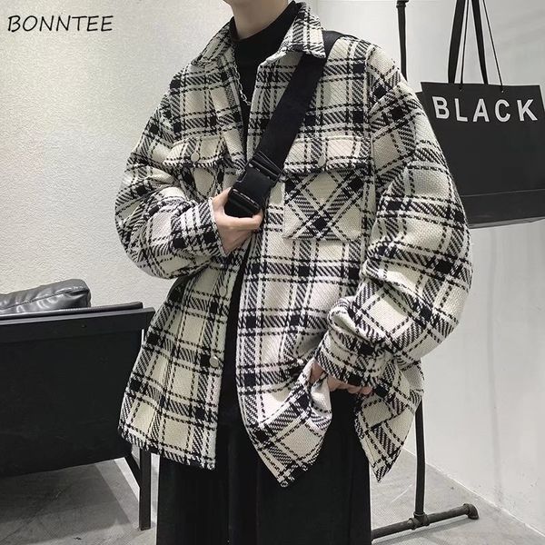men's jackets jackets men japanese plaid design dynamic button up handsome streetwear casual korean stylish teens baggy harajuku all-ma, Black;brown 
men's jackets jackets men japanese plaid design dynamic button up handsome streetwear casual korean stylish teens baggy harajuku all-ma, Black;brown