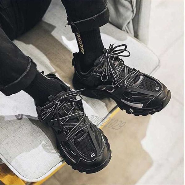 

2022 Dirty Dad Shoes Triple S Track Trainers New Fashion Clunky Men and Women Designer Black Orange Ladies Walking Paris Shoe z60 S7A0, Color 1 36-40