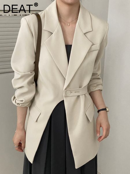 women's suits blazers deat fashion women's blazer notched collar loose single button long sleeve lace up waist suit jackets spring, White;black
women's suits blazers deat fashion women's blazer notched collar loose single button long sleeve lace up waist suit jackets spring, White;black