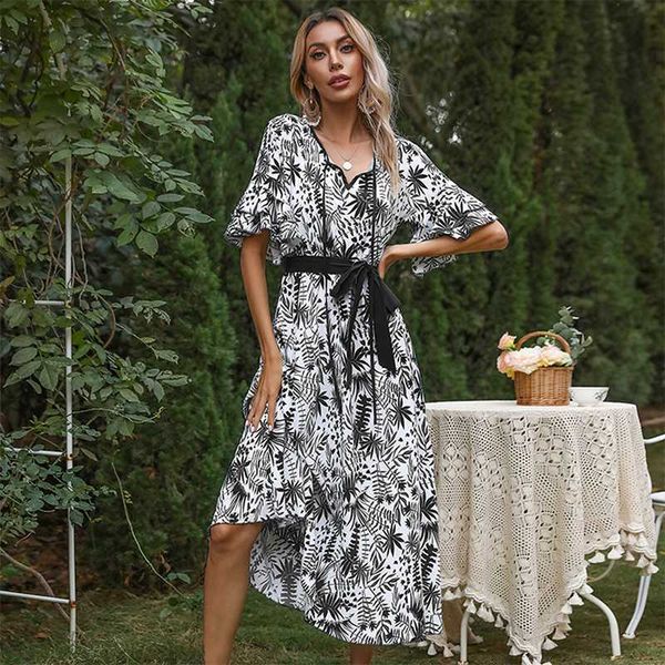 casual dresses chic women's skirt beach super long women's retro printed bohemian lotus leaf sleeve dress a-line elegant belt vaca, Black;gray
casual dresses chic women's skirt beach super long women's retro printed bohemian lotus leaf sleeve dress a-line elegant belt vaca, Black;gray
