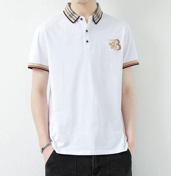 2023 new luxury polo shirt summer burbrerys men's plaid lapel short-sleeved letter embroidery t-shirt fashion cotton half-sleeved polo, White;black
2023 new luxury polo shirt summer burbrerys men's plaid lapel short-sleeved letter embroidery t-shirt fashion cotton half-sleeved polo, White;black