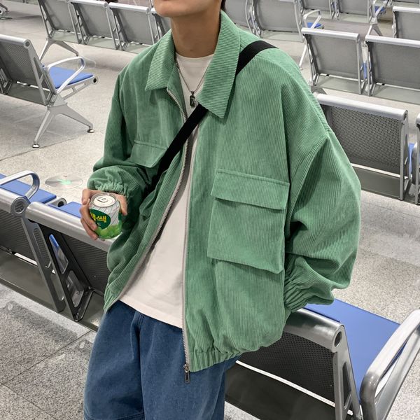 men's jackets green gray beige corduroy fashion retro pocket tooling mens streetwear loose hip-hop bomber men 230311, Black;brown
men's jackets green gray beige corduroy fashion retro pocket tooling mens streetwear loose hip-hop bomber men 230311, Black;brown