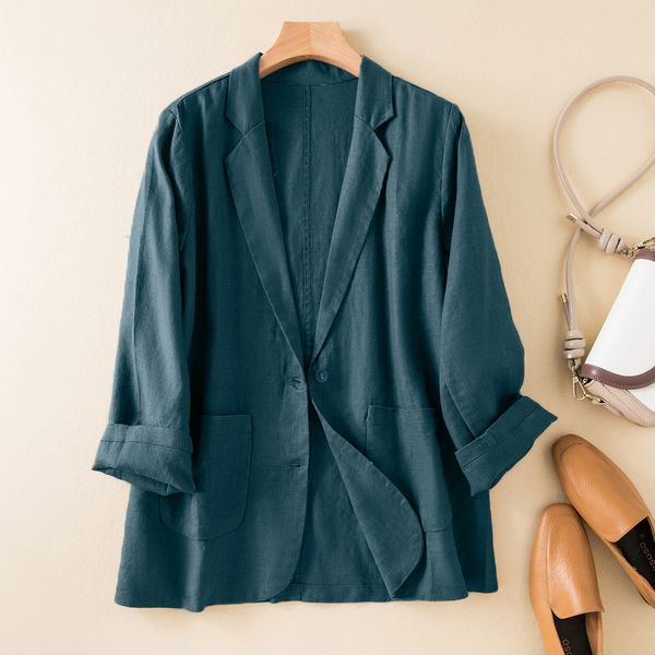 women's suits blazers cotton and linen small suit women spring and summer korean fashion simple elegant temperament loose casual cardig, White;black
women's suits blazers cotton and linen small suit women spring and summer korean fashion simple elegant temperament loose casual cardig, White;black