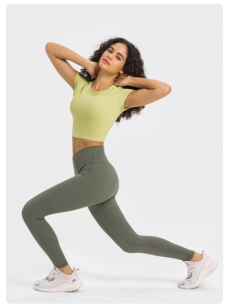 ll-118 yoga t shirt women summer tee knitted short sleeve moisture wicking cropbreathable seamless woman short 23ss
ll-118 yoga t shirt women summer tee knitted short sleeve moisture wicking cropbreathable seamless woman short 23ss