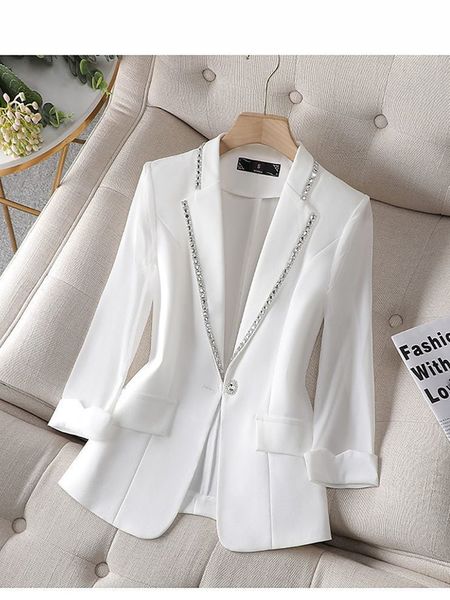 women's suits blazers ladies white black blazer summer half sleeve thin women jacket female korean style v-neck office suit coat women
women's suits blazers ladies white black blazer summer half sleeve thin women jacket female korean style v-neck office suit coat women