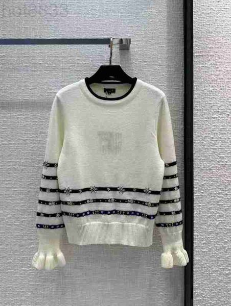 women's sweaters designer milan runway 2023 new spring o neck long sleeves high end jacquard pullovers women 4v21, White;black
women's sweaters designer milan runway 2023 new spring o neck long sleeves high end jacquard pullovers women 4v21, White;black