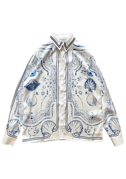 23ss new casablanca designer fashion classic men and women shirt porcelain swan printed thin small individual ruffian handsome casual long-s, White;black
23ss new casablanca designer fashion classic men and women shirt porcelain swan printed thin small individual ruffian handsome casual long-s, White;black