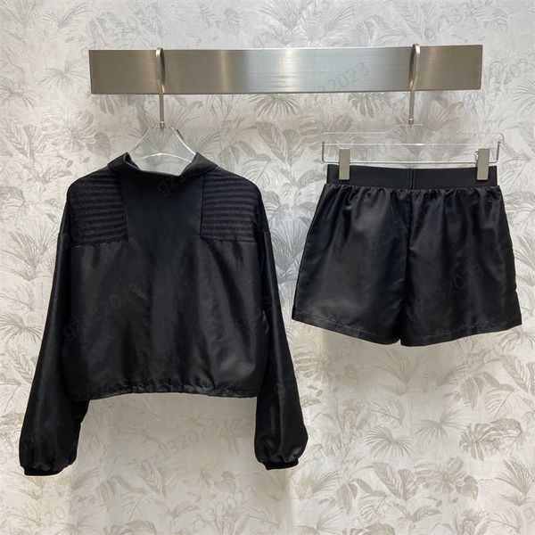 two piece pants cargo style nylon fabric casual tracksuits letter embroidery lapel off shoulder jacket patchwork elastic webbing loose short, White
two piece pants cargo style nylon fabric casual tracksuits letter embroidery lapel off shoulder jacket patchwork elastic webbing loose short, White