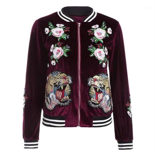 whole- fashion women slim velvet jacket bomber embroidered tiger casaco feminino1276n, Black;brown
whole- fashion women slim velvet jacket bomber embroidered tiger casaco feminino1276n, Black;brown
