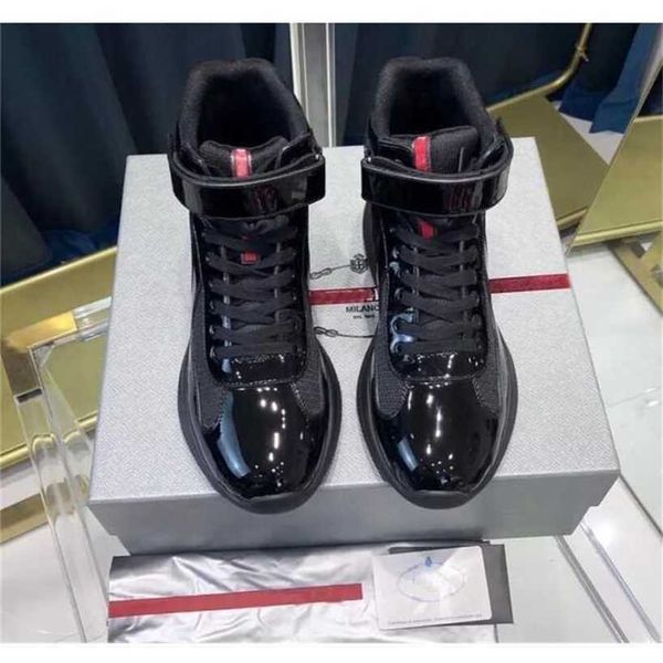 perfect americas cup high-sneakers shoes men casual walking rubber sole men's sports mesh fabric patent leather outdoor trainerst5rm, Black
perfect americas cup high-sneakers shoes men casual walking rubber sole men's sports mesh fabric patent leather outdoor trainerst5rm, Black