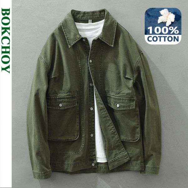 men's jackets spring and autumn 100% cotton men's cargo jacket for men trendy versatile casual comfortable vintage men clothing c2, Black;brown
men's jackets spring and autumn 100% cotton men's cargo jacket for men trendy versatile casual comfortable vintage men clothing c2, Black;brown