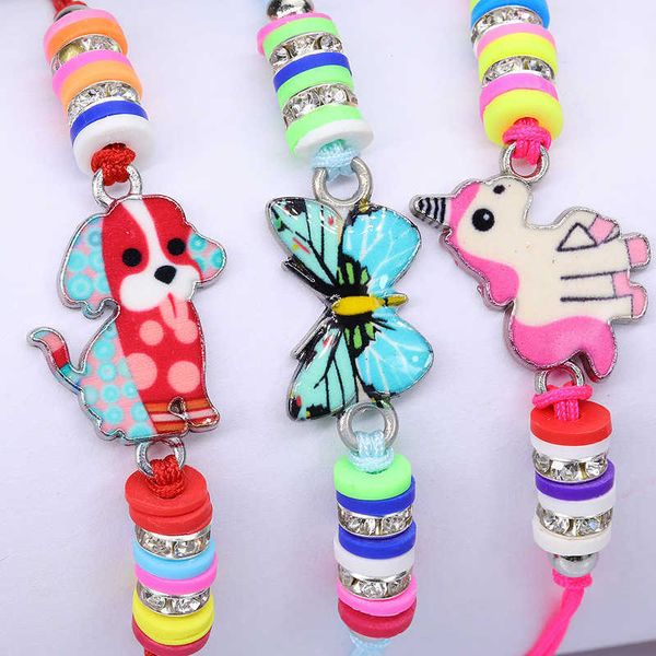 bracelets small animal children soft pottery unicorn mermaid butterfly variety woven bracelet link a, Black
bracelets small animal children soft pottery unicorn mermaid butterfly variety woven bracelet link a, Black