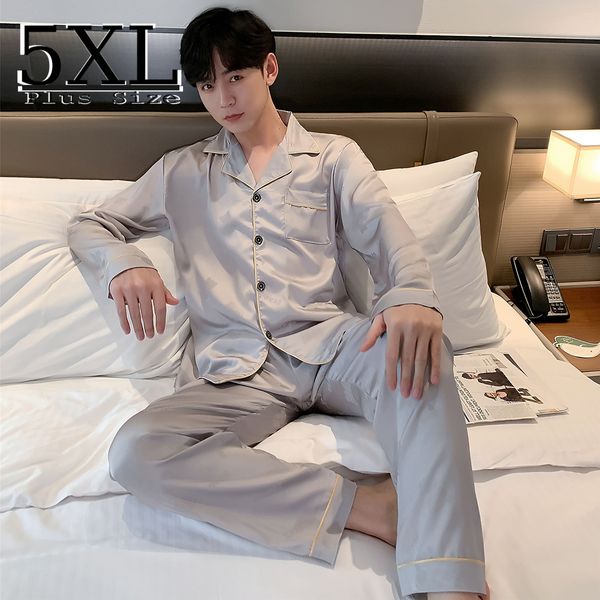 men's sleepwear silk pajamas set for long sleeve homewear smooth luxury satin jacquard cardigan large trouser suits sleepwear mens loun, Black;brown
men's sleepwear silk pajamas set for long sleeve homewear smooth luxury satin jacquard cardigan large trouser suits sleepwear mens loun, Black;brown
