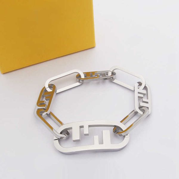 bracelets titanium steel jewelry hollow out double f thick bracelet women's f letter chain piece bracelet set, Black
bracelets titanium steel jewelry hollow out double f thick bracelet women's f letter chain piece bracelet set, Black