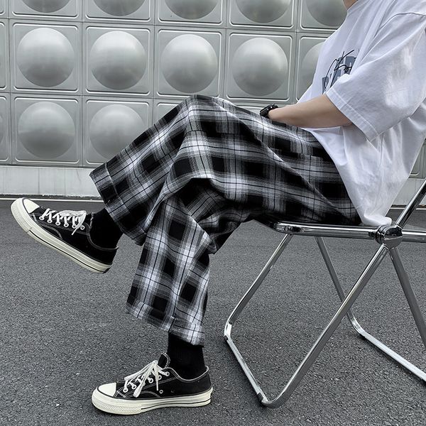 men s pants preppy style plaid wide leg spring and autumn sweatpants elastic waist trousers fashion hip hop street clothing 230311, Black
men s pants preppy style plaid wide leg spring and autumn sweatpants elastic waist trousers fashion hip hop street clothing 230311, Black