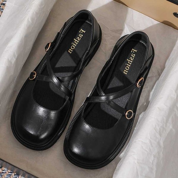 dress shoes ladies flat loafers women's round head retro single shoes cross straps buckle shallow mouth mary jane shoes female ks425 j2, Black
dress shoes ladies flat loafers women's round head retro single shoes cross straps buckle shallow mouth mary jane shoes female ks425 j2, Black
