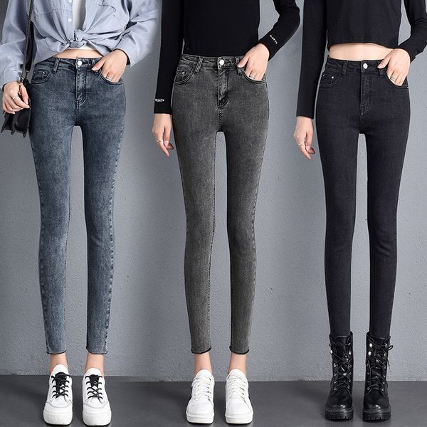 women's jeans women's high waist solid color stretch skinny jeans trousers fashion female washed black gray slim mom pencil jean d, Blue
women's jeans women's high waist solid color stretch skinny jeans trousers fashion female washed black gray slim mom pencil jean d, Blue