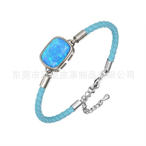 bracelets noble lucky opal stone disc fantasy gradient mature women's girl gift cowhide rope bracelet, Black
bracelets noble lucky opal stone disc fantasy gradient mature women's girl gift cowhide rope bracelet, Black
