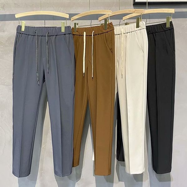 men's pants khaki drawstring elastic waist men's suit pants business casual fashion drape spring autumn male trousers office men c, Black
men's pants khaki drawstring elastic waist men's suit pants business casual fashion drape spring autumn male trousers office men c, Black