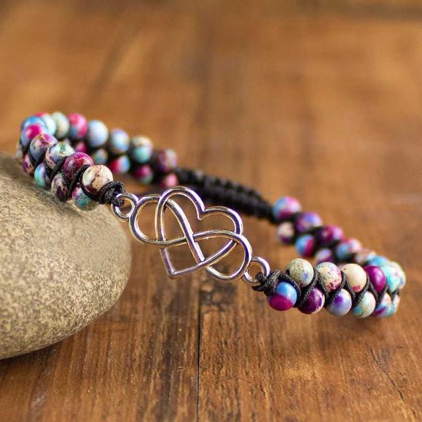 bracelets ornaments bohemian style hand-woven double-layer natural stone hollowed-out love stainless steel bracelet, Black
bracelets ornaments bohemian style hand-woven double-layer natural stone hollowed-out love stainless steel bracelet, Black