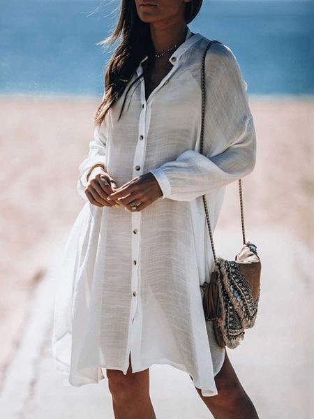 women's swimwear bikini cover up beach dress tunic shirts white black loose women swimming suits summer pareo outfits sales y230311
women's swimwear bikini cover up beach dress tunic shirts white black loose women swimming suits summer pareo outfits sales y230311