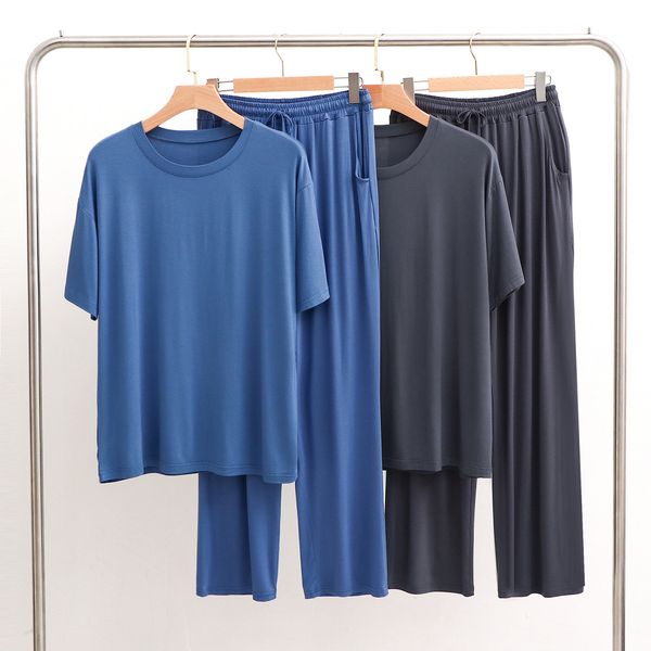 men's sleepwear modal trouser pajamas suit for men's home wear short-sleeved trousers deep pockets solid color drape large size pa, Black;brown
men's sleepwear modal trouser pajamas suit for men's home wear short-sleeved trousers deep pockets solid color drape large size pa, Black;brown