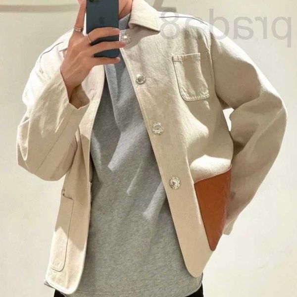 men's jackets designer luxurydesigner jacket mens lapel shirt leather patchwork casual jackets men windbreaker women cardigan coat 9vl8, Black;brown
men's jackets designer luxurydesigner jacket mens lapel shirt leather patchwork casual jackets men windbreaker women cardigan coat 9vl8, Black;brown
