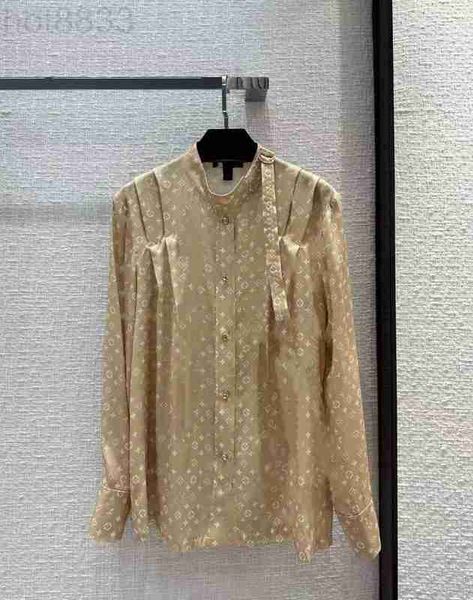 women's blouses & shirts designer milan runway 2023 new spring summer stand collar long sleeve print brand same style wome ussa, White
women's blouses & shirts designer milan runway 2023 new spring summer stand collar long sleeve print brand same style wome ussa, White
