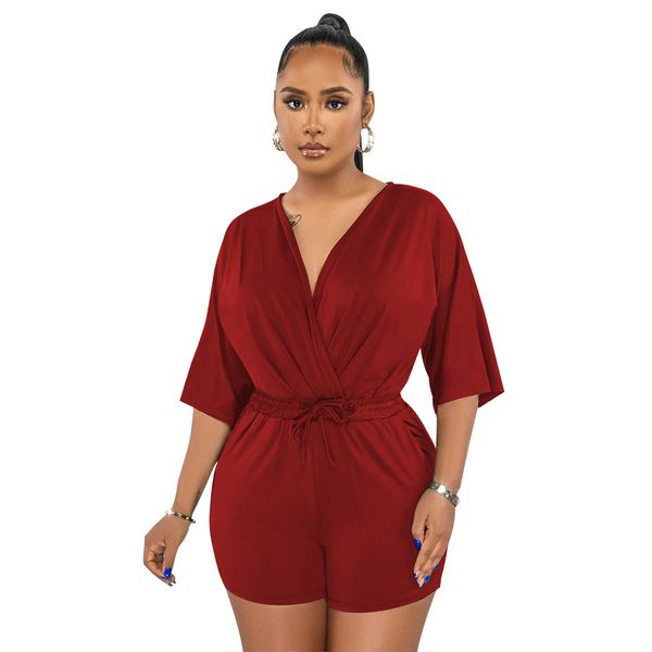 women one piece jumpsuits summer wrap v neck beach rompers casual short sleeve elastic waist short jumpsuits with pockets, Black;white
women one piece jumpsuits summer wrap v neck beach rompers casual short sleeve elastic waist short jumpsuits with pockets, Black;white