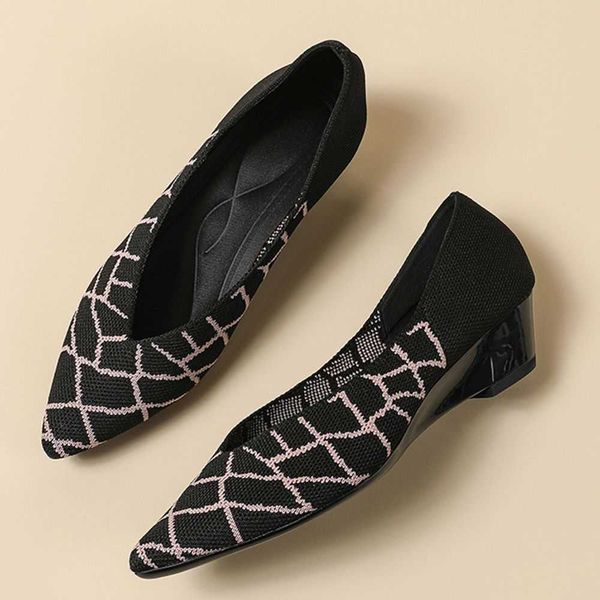dress shoes 2022 stretch knitted ballet flats women breathable mesh wedge shoes casual loafers slip on pointed toe boat shoes spring a17 j23, Black
dress shoes 2022 stretch knitted ballet flats women breathable mesh wedge shoes casual loafers slip on pointed toe boat shoes spring a17 j23, Black
