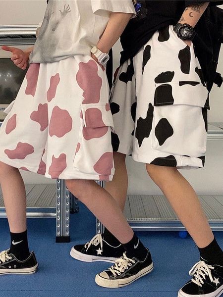 women s shorts houzhou harajuku cow print cargo pants jogger korean streetwear sports summer wide leg casual loose sweatpants 230311, White;black
women s shorts houzhou harajuku cow print cargo pants jogger korean streetwear sports summer wide leg casual loose sweatpants 230311, White;black
