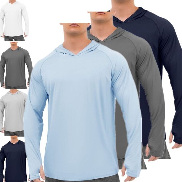 mens sun protection long sleeve shirt hoodie spf uv shirts fishing hiking top, White;black
mens sun protection long sleeve shirt hoodie spf uv shirts fishing hiking top, White;black