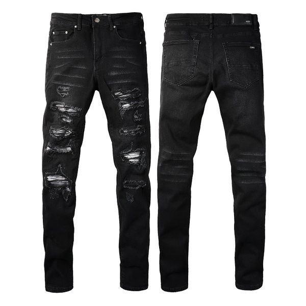 men's jeans skinny cowboy pentagram embroidery ripped holes jean elastic motorcycle biker denim pants am fashion hip hop printing kudb, Black
men's jeans skinny cowboy pentagram embroidery ripped holes jean elastic motorcycle biker denim pants am fashion hip hop printing kudb, Black