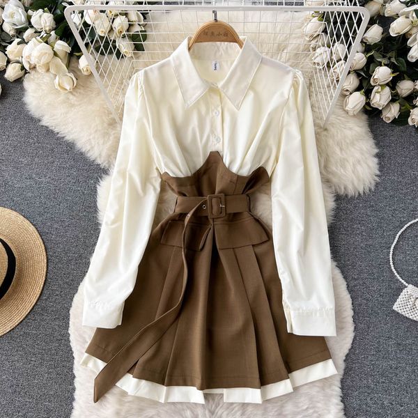 temperament fake two robe femme korean chic dresses for women slim waist long sleeve patchwork dress vestidos de mujer 2023, Black;gray
temperament fake two robe femme korean chic dresses for women slim waist long sleeve patchwork dress vestidos de mujer 2023, Black;gray