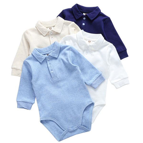 rompers baby clothes 100% cotton bodysuit 0-3y autumn winter fashion born outfit boy long sleeve polo collar jumpsuit white 230311, Blue
rompers baby clothes 100% cotton bodysuit 0-3y autumn winter fashion born outfit boy long sleeve polo collar jumpsuit white 230311, Blue
