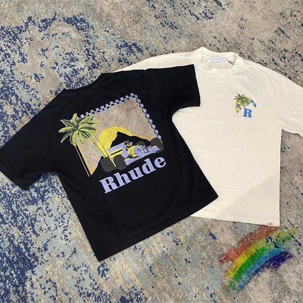 men's t shirts tshirts vintage rhude moonlight tropics tshirt men women oversized t shirts rh car tee, White;black
men's t shirts tshirts vintage rhude moonlight tropics tshirt men women oversized t shirts rh car tee, White;black