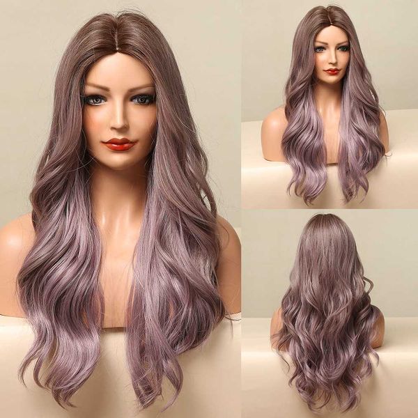 wig women's long hair, natural purple highlights, long curly hair, european and american style, big wave, middle split wigs, full head, Black
wig women's long hair, natural purple highlights, long curly hair, european and american style, big wave, middle split wigs, full head, Black