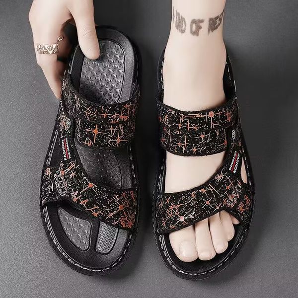 summer men's slippers fashion casual outdoor comfort non-slip personality shopping beach play sandals, Black
summer men's slippers fashion casual outdoor comfort non-slip personality shopping beach play sandals, Black