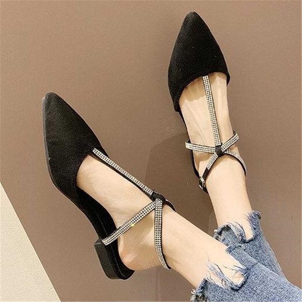 dress shoes rhinestone sandals female 2021new selling women's shoes baotou flat bottom wild word buckle pointed roman shoes fashion j23, Black
dress shoes rhinestone sandals female 2021new selling women's shoes baotou flat bottom wild word buckle pointed roman shoes fashion j23, Black
